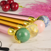 Single-end Electric Rose Quartz Stone Ball Roller and Skin Gym Face Facial Roller for Face Massager Tool 