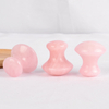 Mushroom-Shaped Rose Quartz Stone Crystal Guasha Scraping Stone for Spa Relaxing Meditation Massage