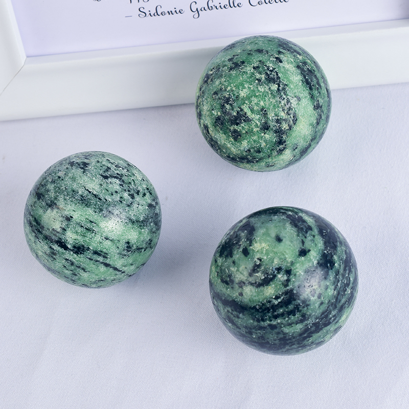 Natural Ruby Zoisite Stone Crystal Ball Sphere 