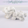1.5 Inch Hand Carved White Howlite Crystal Elephant Crystal Animal Figurines