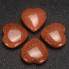 20mm 30mm 35mm Gold Sandstone Heart Shape Gemstone Beads Natural Crystal Hearts 