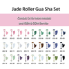 Best Selling Jade Roller Gua Sha Set Various Rose Quartz Face Roller and Gua Sha stone Facial Massage Rose Jade Roller Set For Face