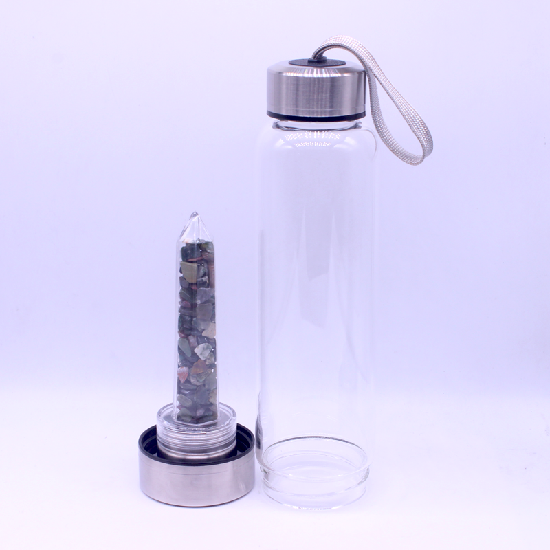 High Quality Natural Crystal Drinking Water Bottles Healing Quartz Crystal Water With Crystal Inside with Cheap Price